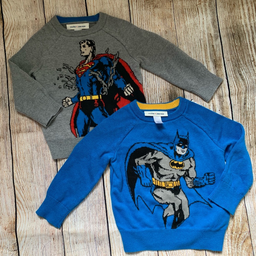 GAP x JUNK FOOD | EUC Batman & Superman DC Comics 18-24mos